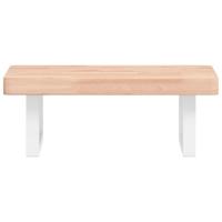 Badkamer wandschap staal en massief beukenhout - thumbnail