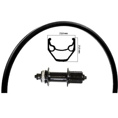 Kgs achterwiel zwart 28/29 inch 622 zac2000 zw/zw/rvs cas 8-10 centerl