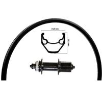 Kgs achterwiel zwart 28/29 inch 622 zac2000 zw/zw/rvs cas 8-10 centerl - thumbnail