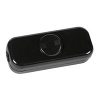 Snoerschakelaar 2-polig wit 10A zwart Kopp - thumbnail