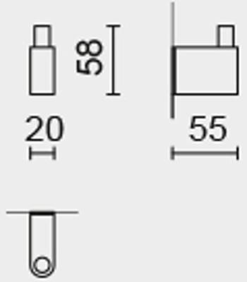 ZACK Atore handdoekhaak geborsteld RVS ZACK Atore handdoekhaak geborsteld RVS
