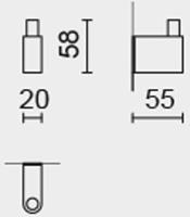 ZACK Atore handdoekhaak geborsteld RVS - thumbnail