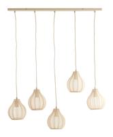 Light & Living Hanglamp 'Elati' 5-lamps, kleur Zand - thumbnail