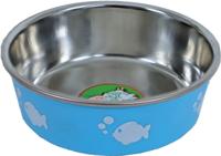 Katteneetbak RVS vis 11 cm lichtblauw Eet-en-drinkbakken-kat Gebr. de Boon - Gebr de boon - thumbnail