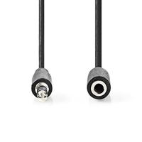 Nedis CAGP22050BK30 Stereo-audiokabel 3,5 Mm Male - 3,5 Mm Female 3,0 M Zwart - thumbnail