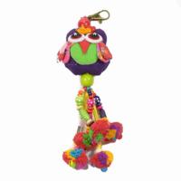 Sleutelhanger Uil van Katoen/Kralen (15 x 8 x 4,5 cm) - thumbnail