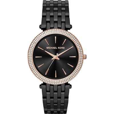 Michael Kors Heren Darci Black Dial Black Carbon-plated horloge MK3407 Michael Kors Heren Darci Black Dial Black Carbon-plated horloge MK3407
