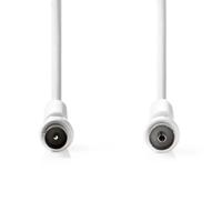 Coaxkabel | IEC (Coax) Male | IEC (Coax) Female | Vernikkeld | 120 dB | 75 Ohm | Viervoudig Afgeschermd | 1.00 m | Rond | PVC | Wit - thumbnail