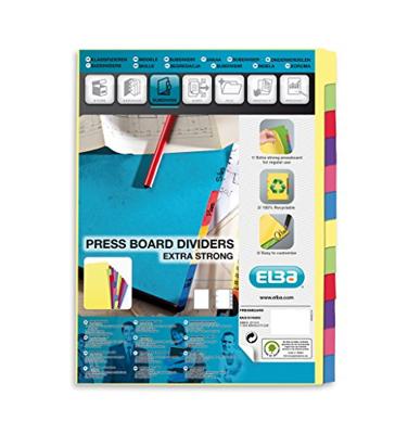 Tabbladen Oxford A4+ 23-gaats 12-delig karton kleur Tabbladen Oxford A4+ 23-gaats 12-delig karton kleur