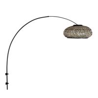 Steinhauer Wandlamp boogSparkled Light rotan en zwarte kap - 4406ZW - thumbnail