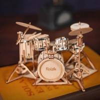 Robotime 3D Houten Puzzel Muziekinstrument Drumstel - thumbnail