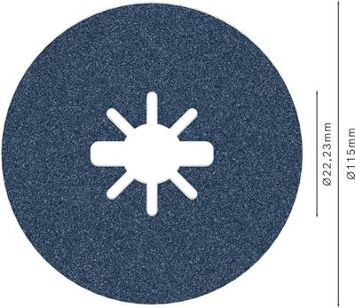Bosch Accessoires X-LOCK Fiberschijf, 115mm, G 100, R574, Best for Metal - 1 stuk(s) - 2608619157