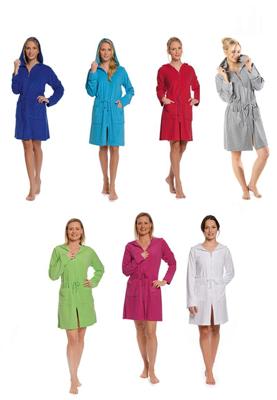 Rits badjas met naam-koraal-xl