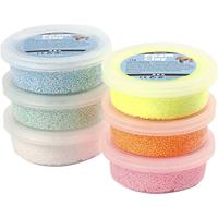 Creativ Company Foam clay pastel kleuren glitter, 6x14gr. - thumbnail