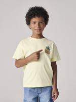 Jongensshirt met motief op de voor- en achterkant lichtgeel - thumbnail