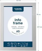 Europel zelfklevend kader ft A5, zilver, pak van 2 stuks - thumbnail