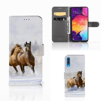 Samsung Galaxy A50 | Telefoonhoesje | Met pasjeshouder | Paarden