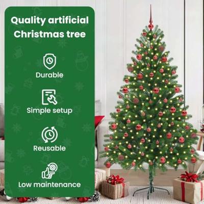 VidaXL Kerstboom met 300 led met standaard groen 180 cm pe
