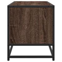 Tv-meubel 80x34,5x40 cm bewerkt hout metaal bruin eikenkleur - thumbnail