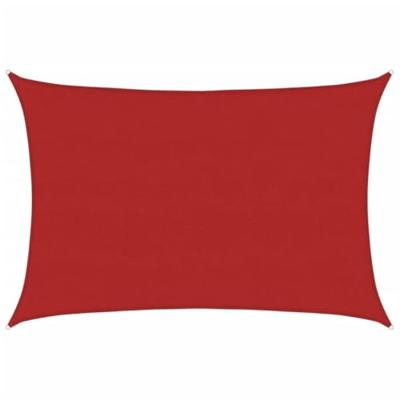 VidaXL Zonnezeil 160 g/m² 5x7 m hdpe rood