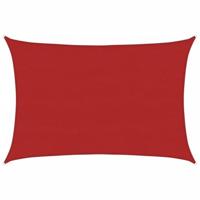 VidaXL Zonnezeil 160 g/m² 5x7 m hdpe rood - thumbnail