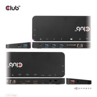 Club3D USB Gen1 Type-C Triple Display DP Alt Mode + Displaylink™ Dynamic PD oplaaddock met 120 watt voeding - thumbnail