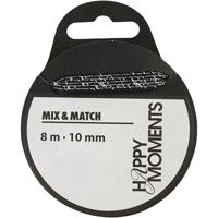 Creativ Company Satijnlint, b: 10 mm, zwart, 8 m/ 1 rol - thumbnail