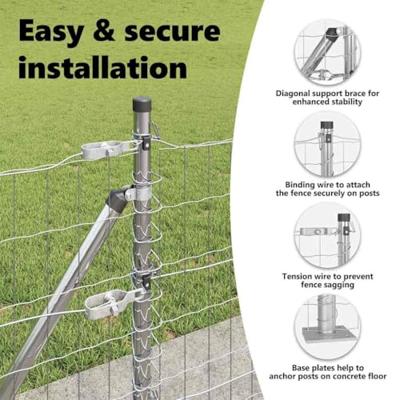 VidaXL Hek met paal zilver 0,8 x 10 m staal