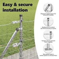 VidaXL Hek met paal zilver 0,8 x 10 m staal - thumbnail