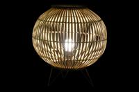 Bureaulamp DKD Home Decor Zwart Metaal Bruin Bamboe (36 x 36 x 37 cm) - thumbnail