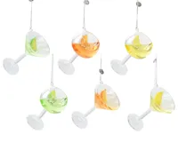 Decoris kerstornament glas cocktail l6.6b6.6h10.1 a6 - thumbnail