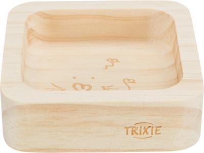 TRIXIE VOERBAK HOUT MUIS / HAMSTER 8X8 CM 60 ML