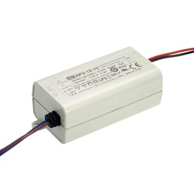 MEAN WELL APV-12-12 LED-transformator Constante spanning 12 W 0 - 1 A 12 V/DC Niet dimbaar, Overbelastingsbescherming 1 stuk(s)
