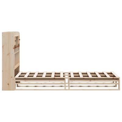 Bed met boekenkast zonder matras massief grenenhout 90x200 cm - thumbnail
