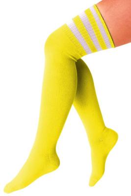 Cheerleader kousen geel/wit