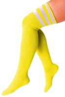 Cheerleader kousen geel/wit - thumbnail