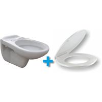 Neptunus wandcloset met Neptunus toiletzitting glans wit - thumbnail