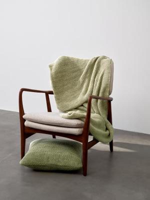 Marc O'Polo Nordic knit melange Plaid Mosgroen 130x170