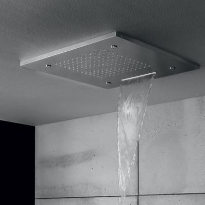 Hoofddouche Hotbath Mate 50x50 cm Triple Inbouw Geborsteld Nikkel Hoofddouche Hotbath Mate 50x50 cm Triple Inbouw Geborsteld Nikkel