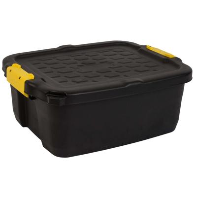 Opbergbox bankers box 24l met hndgr robuust zwart