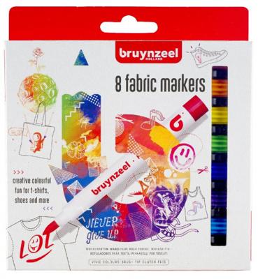 Textielstift Bruynzeel Teens set à 8 kleuren
