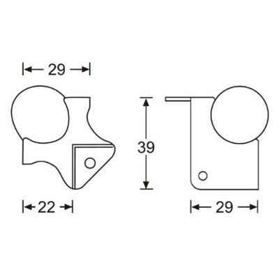 Adam Hall 41141 Bolhoek klein met overzethoek en verzet