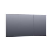 Brauer Impress Deluxe Spiegelkast - 140 cm - met interne en externe Verlichting - 3 Dubbelzijdige Spiegeldeuren - Mat Wit - thumbnail
