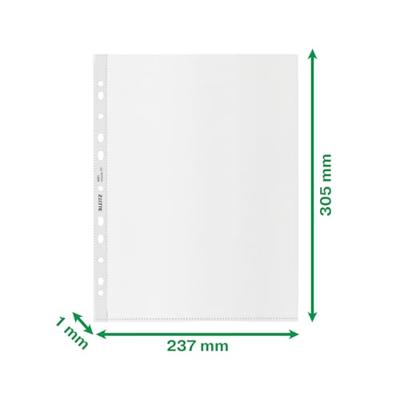 Leitz Recycle geperforeerde Maxi showtas, ft A4, 100 micron, gekorreld, doos van 25 stuks - thumbnail