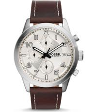 Horlogeband Fossil FS5138 Leder Bruin 22mm