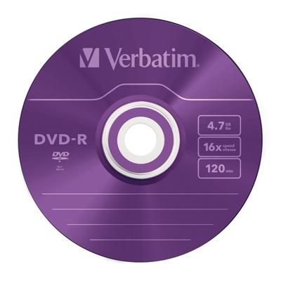 Verbatim 43557 DVD-R disc 4.7 GB 5 stuk(s) Slimcase Gekleurd