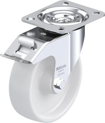 Blickle L-PO 125R-FI Zwenkwiel met rem Wieldiameter: 125 mm Draagvermogen (max.): 250 kg 1 stuk(s) Blickle L-PO 125R-FI Zwenkwiel met rem Wieldiameter: 125 mm Draagvermogen (max.): 250 kg 1 stuk(s)