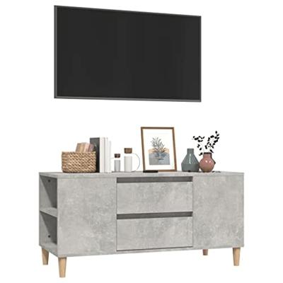 Tv-meubel 102x44,5x50 cm bewerkt hout betongrijs Tv-meubel 102x44,5x50 cm bewerkt hout betongrijs