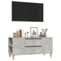 Tv-meubel 102x44,5x50 cm bewerkt hout betongrijs - thumbnail