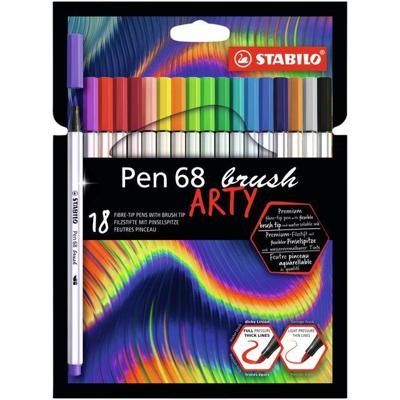Brushstift stabilo pen 68/18 arty 18st assorti | 6 stuks
